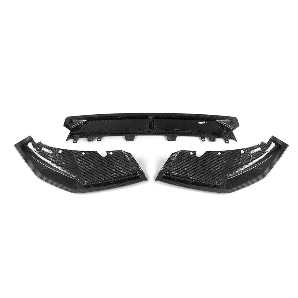 SooQoo BMW X3M F97 & X4M F98 LCI SQ-B Front Splitter In Gloss Pre Preg Carbon Fibre (Facelift 2022+)