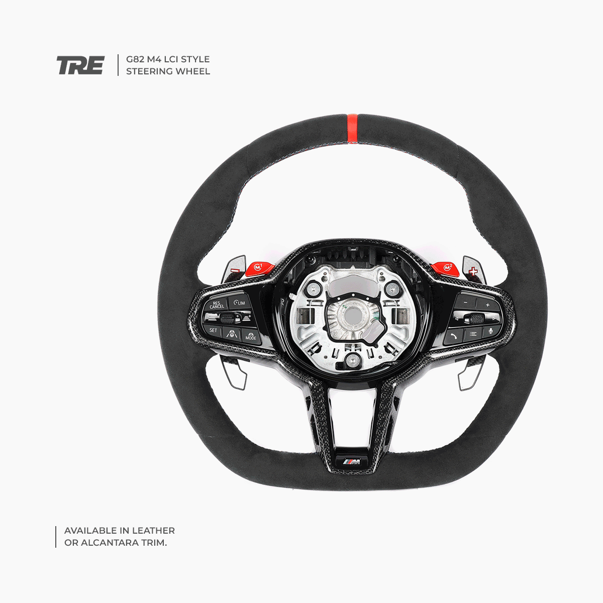BMW 2 Series G42, M2 G87, M3 G80, M4 G82 Facelift Carbon Fibre Steering Wheel by TRE