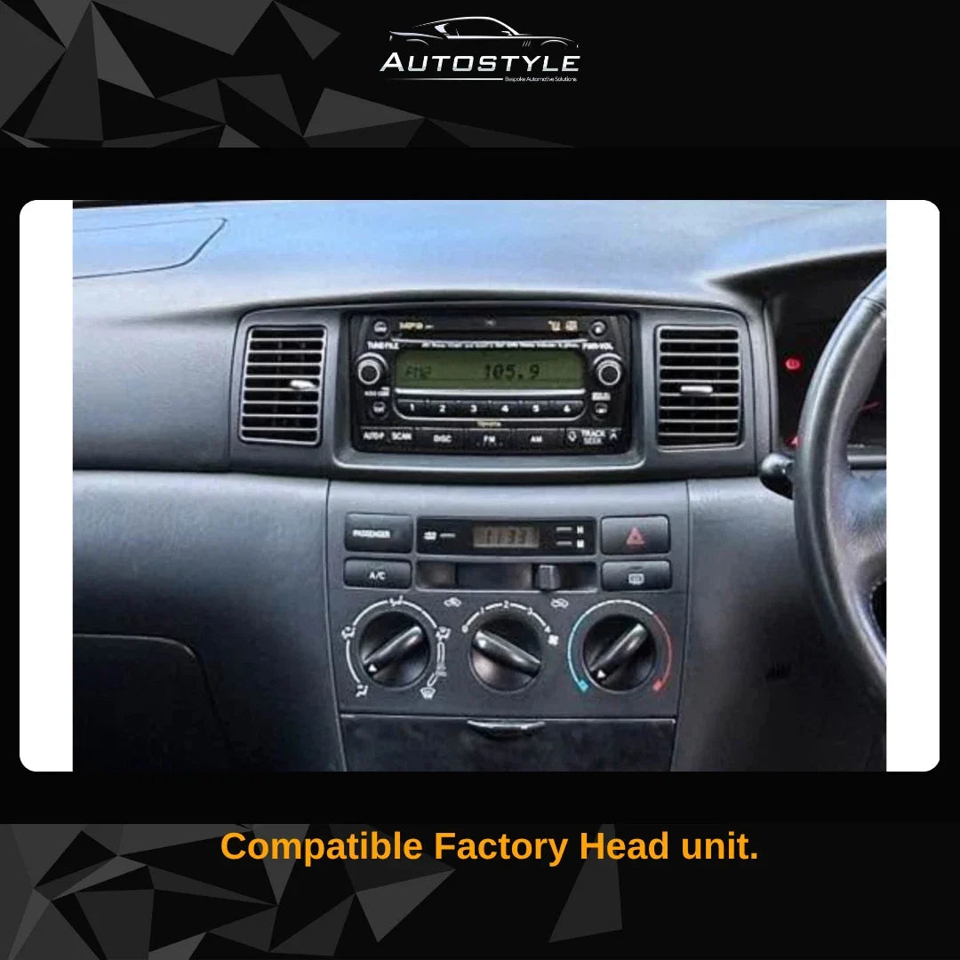 Toyota Corolla E130 E120 Apple Carplay / Android Auto 9" Stereo Upgrade 2002-