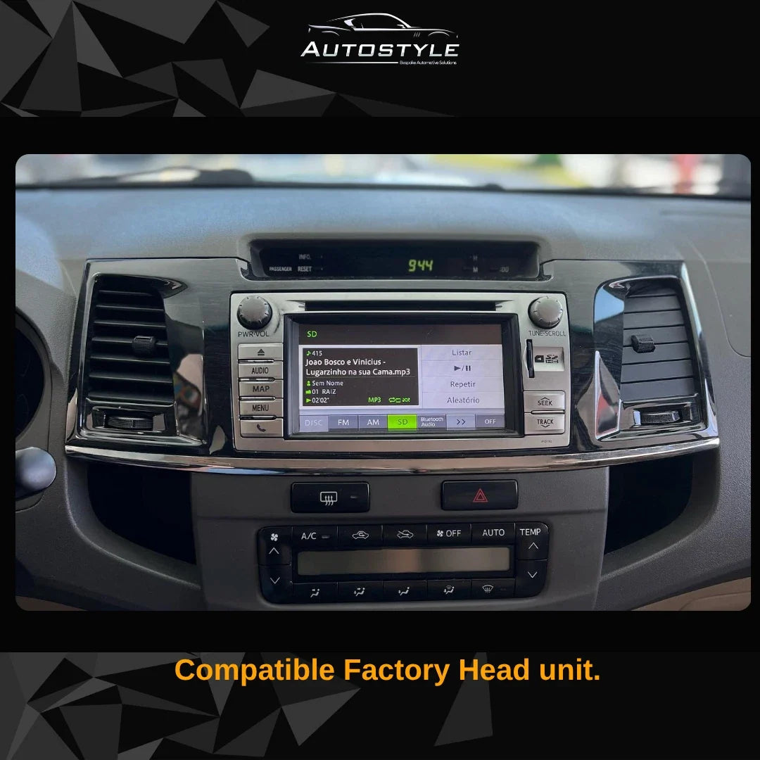 Toyota Hilux SW4 Apple Carplay / Android Auto 9" Stereo Upgrade 2005-16