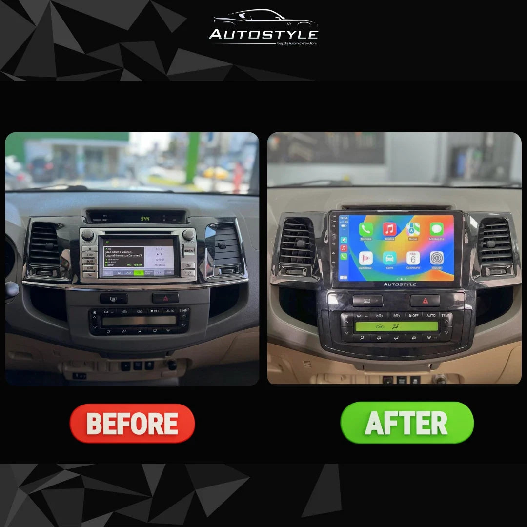 Toyota Hilux SW4 Apple Carplay / Android Auto 9" Stereo Upgrade 2005-16