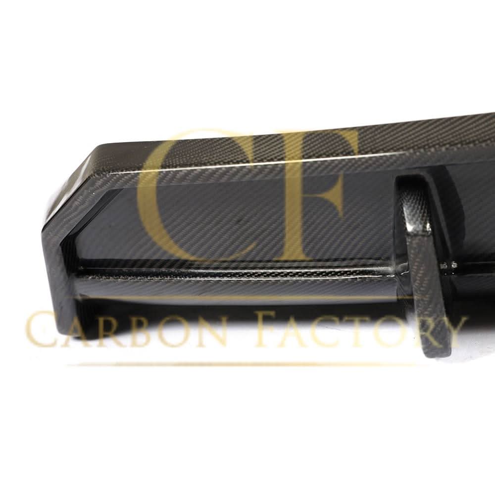V Style Carbon Fibre 3 Pieces Rear Diffuser for Tesla Model 3 16-23