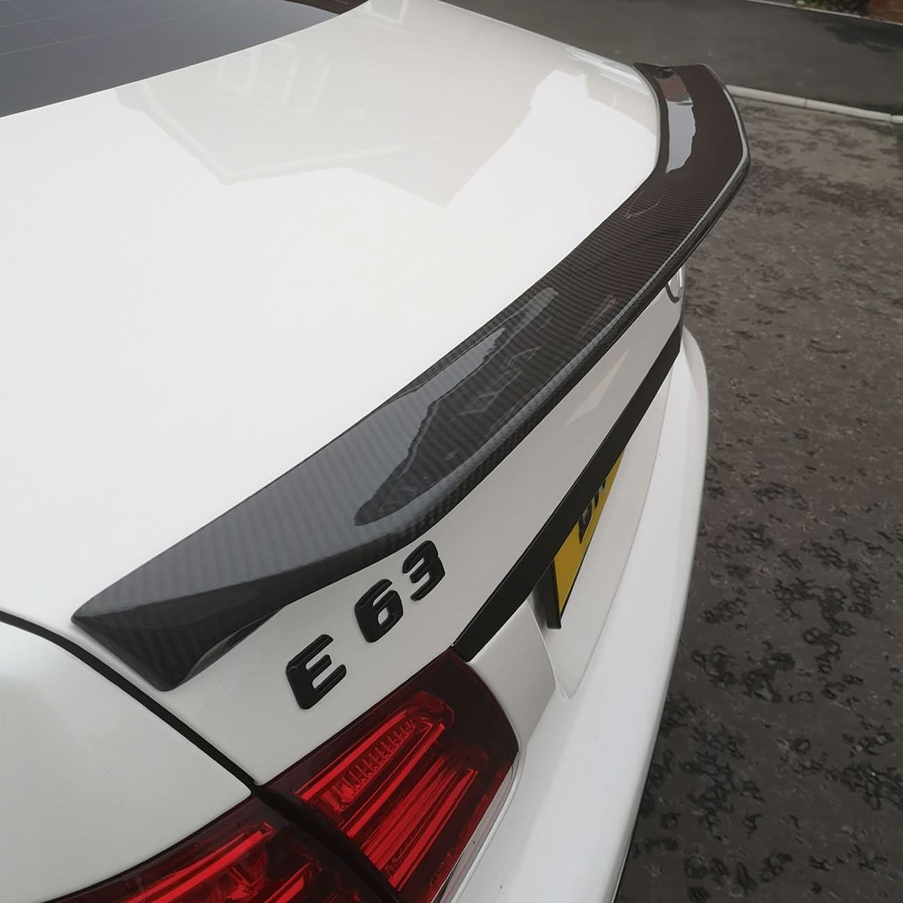V Style Carbon Fibre Boot Spoiler for Mercedes Benz W212 E Class Saloon 10-17