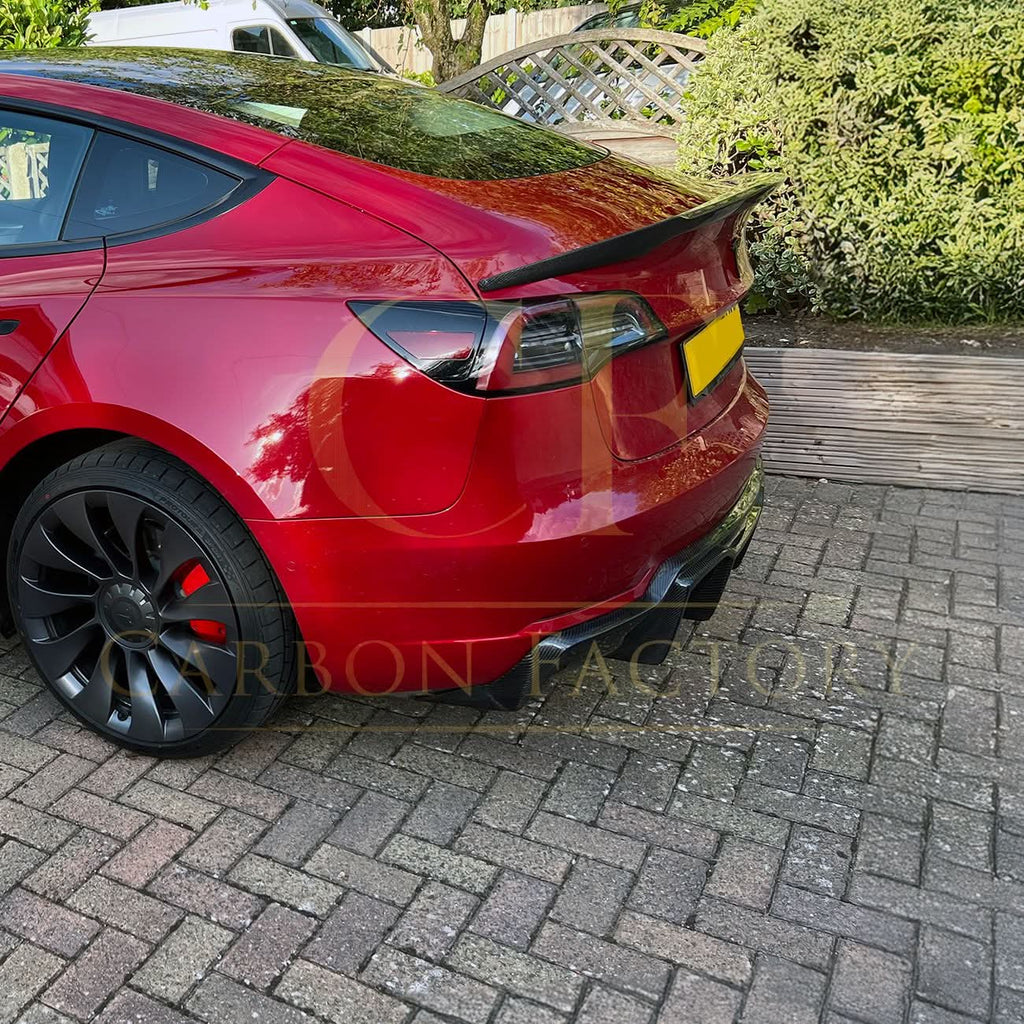V Style Carbon Fibre Boot Spoiler for Tesla Model 3 16-23