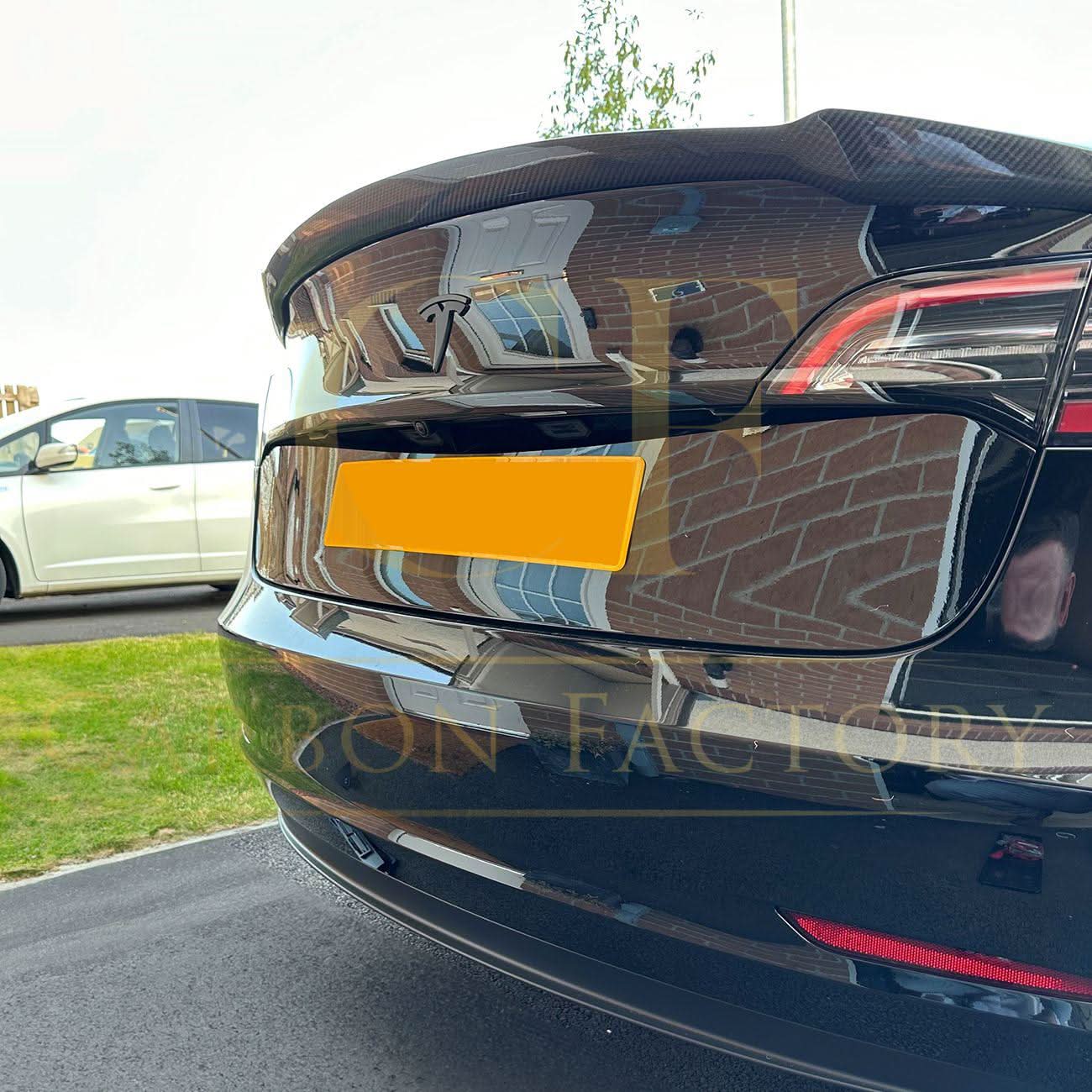 V Style Carbon Fibre Boot Spoiler for Tesla Model 3 16-23