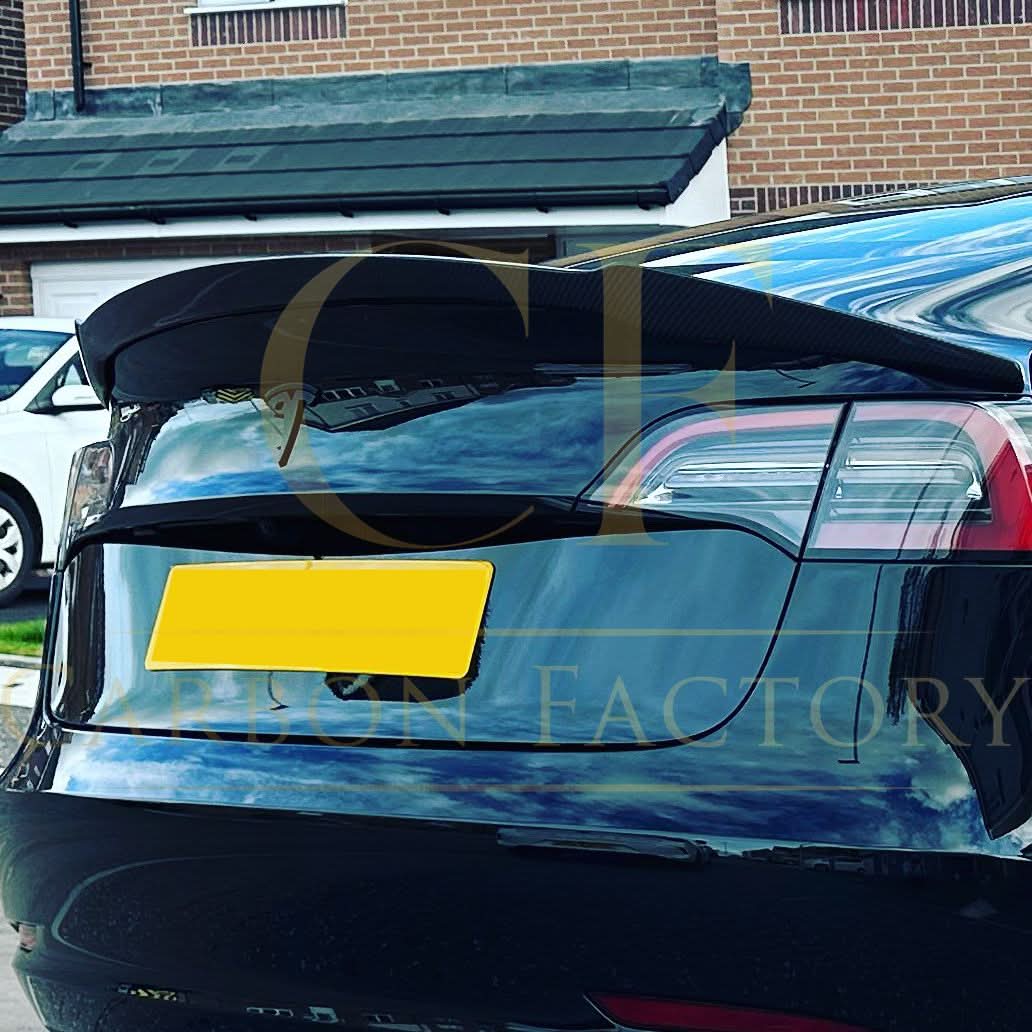 V Style Carbon Fibre Boot Spoiler for Tesla Model 3 16-23