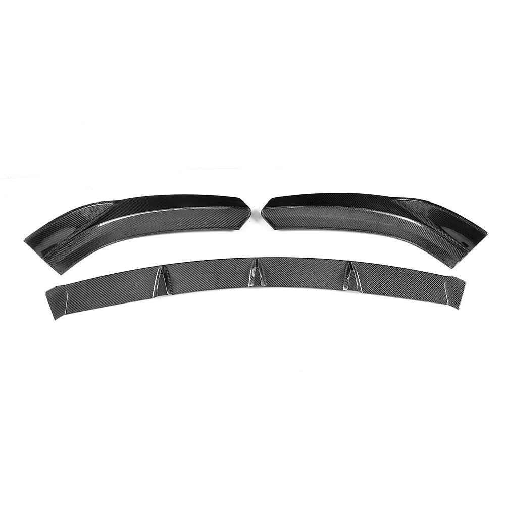 V Style Carbon Fibre Front Splitter for Audi A3 Saloon S Line & S3 16-19