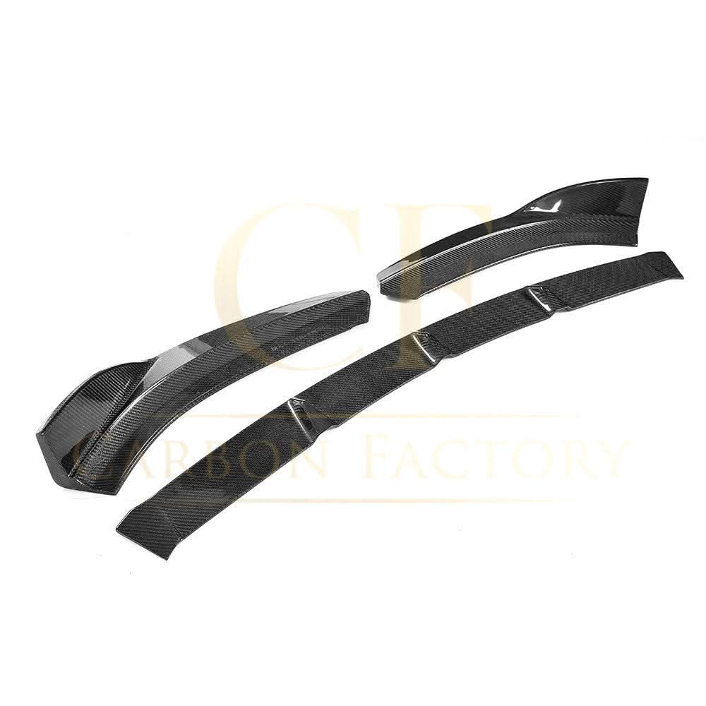 V Style Carbon Fibre Front Splitter for Audi A3 Saloon S Line & S3 16-19