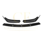 V Style Carbon Fibre Front Splitter for Audi A3 Saloon S Line & S3 16-19