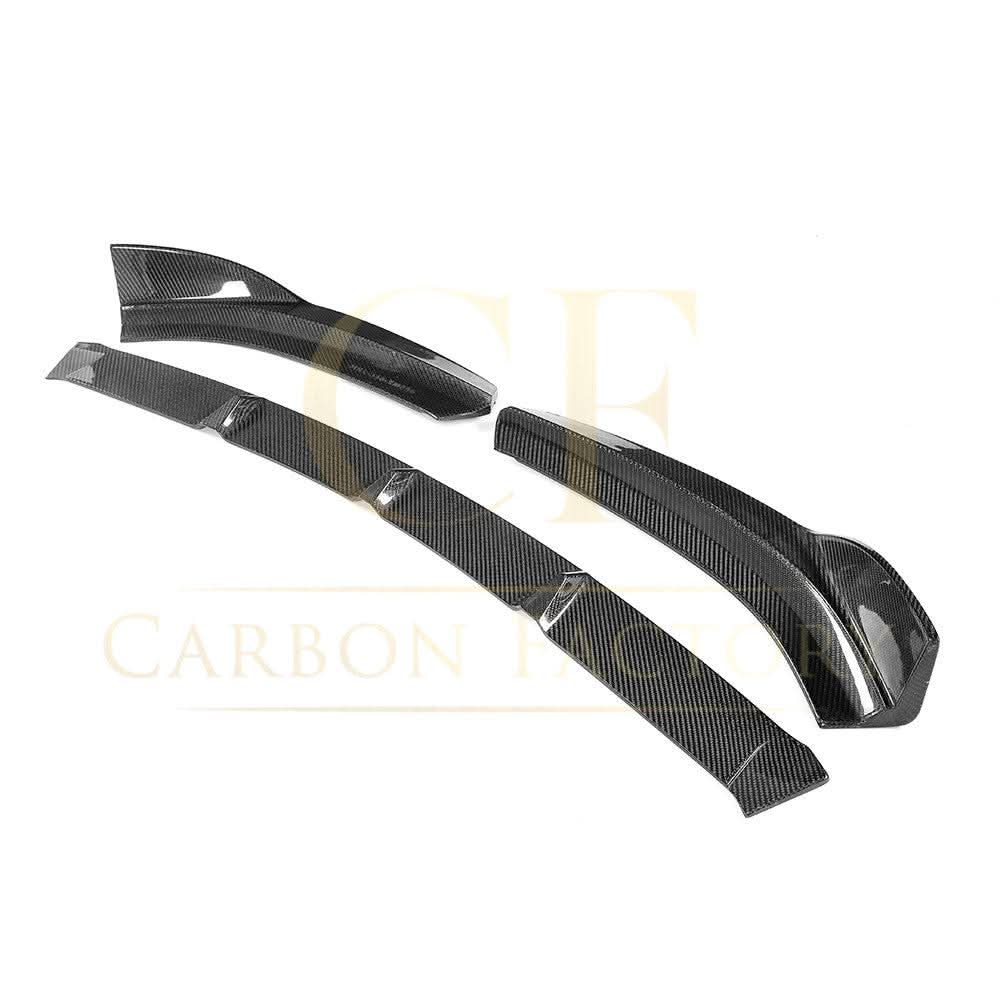 V Style Carbon Fibre Front Splitter for Audi A3 Saloon S Line & S3 16-19