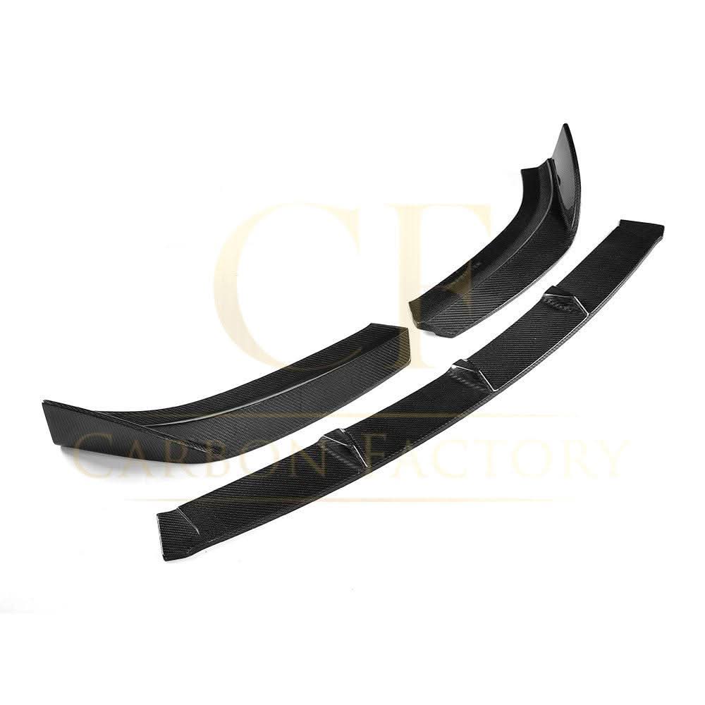 V Style Carbon Fibre Front Splitter for Audi A3 Saloon S Line & S3 16-19