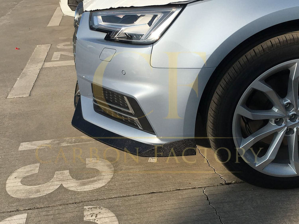 V Style Carbon Fibre Front Splitter for Audi A4 B9 S Line & S4 15-19