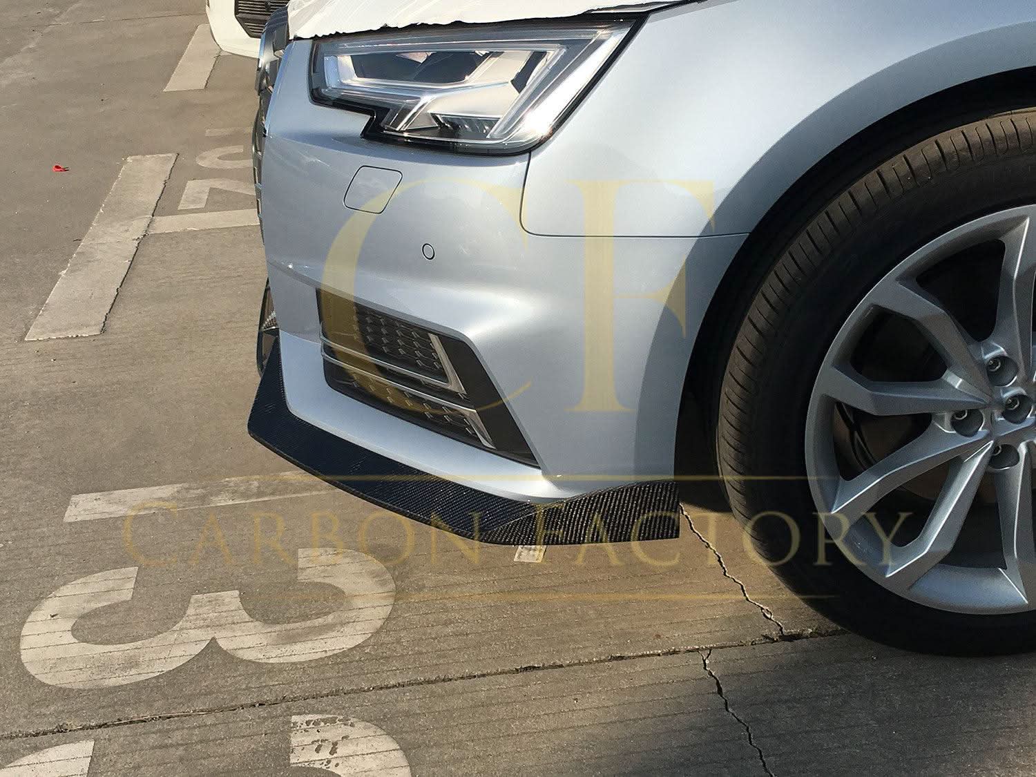 V Style Carbon Fibre Front Splitter for Audi A4 B9 S Line & S4 15-19