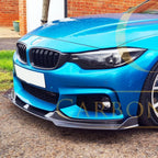 V Style Carbon Fibre Front Splitter for BMW F32 F33 F36 4 Series 14-20
