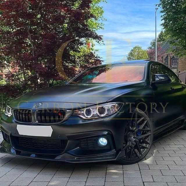 V Style Carbon Fibre Front Splitter for BMW F32 F33 F36 4 Series 14-20