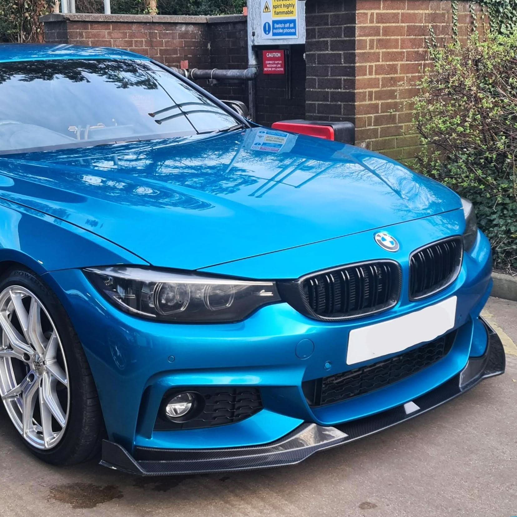 V Style Carbon Fibre Front Splitter for BMW F32 F33 F36 4 Series 14-20