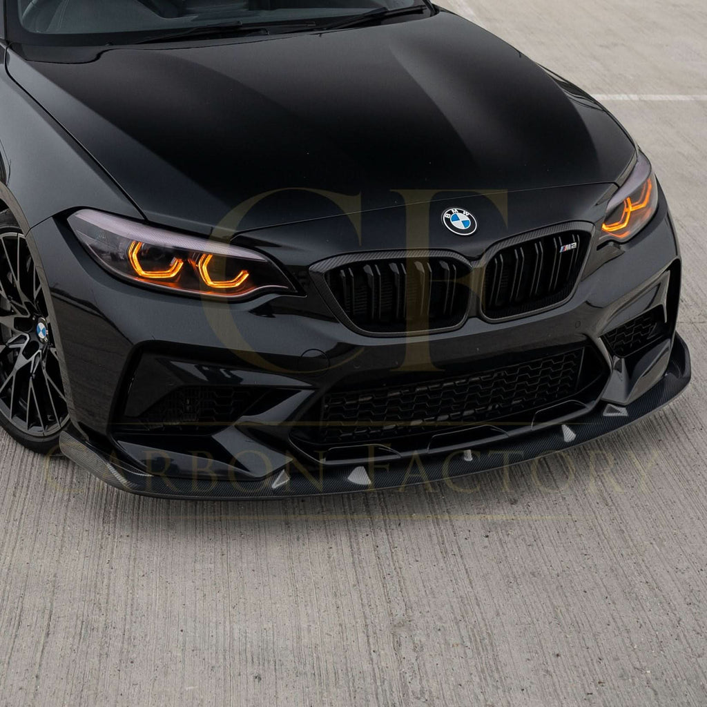 V Style Carbon Fibre Front Splitter for BMW F87 M2C Competition 16-21