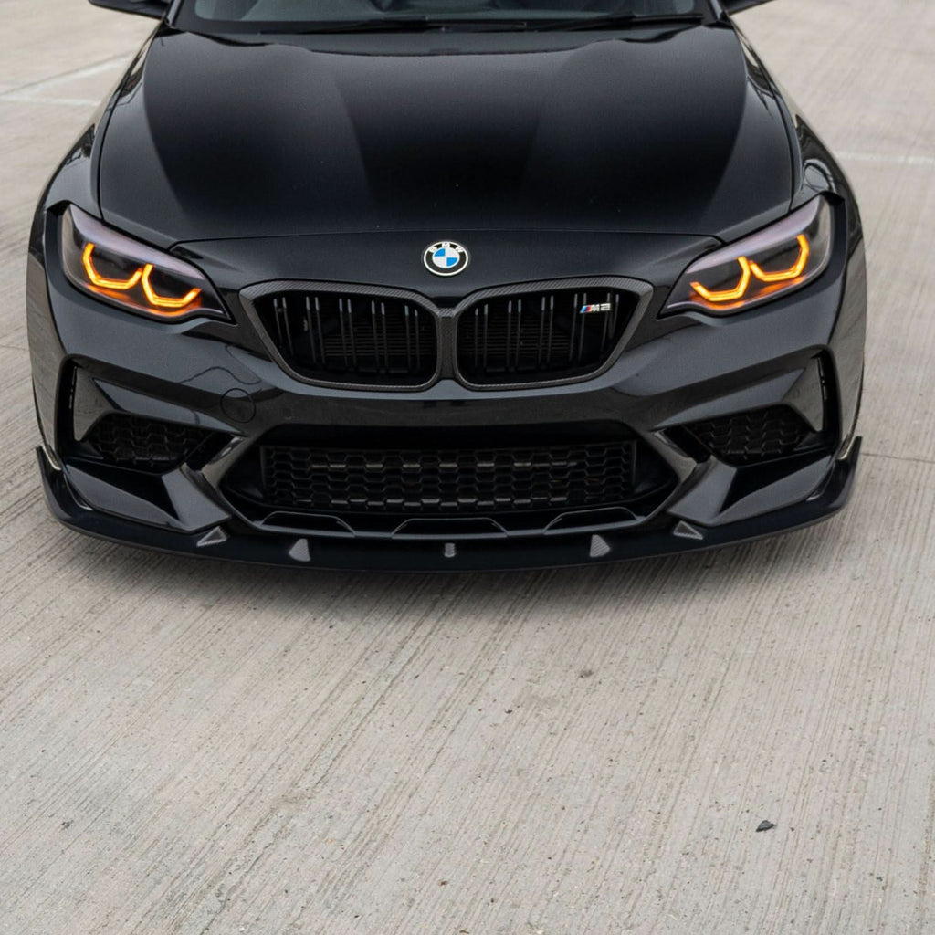 V Style Carbon Fibre Front Splitter for BMW F87 M2C Competition 16-21