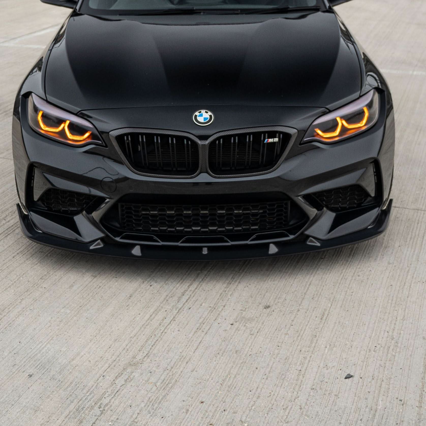 V Style Carbon Fibre Front Splitter for BMW F87 M2C Competition 16-21