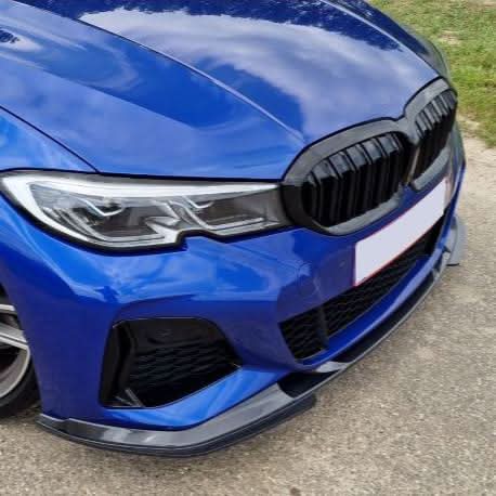 V Style Carbon Fibre Front Splitter for BMW G20 G21 3 Series Pre-LCI M Sport 19-22