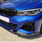V Style Carbon Fibre Front Splitter for BMW G20 G21 3 Series Pre-LCI M Sport 19-22