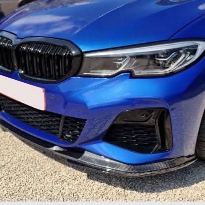 V Style Carbon Fibre Front Splitter for BMW G20 G21 3 Series Pre-LCI M Sport 19-22