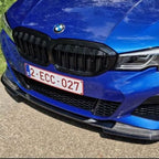 V Style Carbon Fibre Front Splitter for BMW G20 G21 3 Series Pre-LCI M Sport 19-22