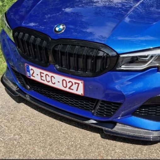 V Style Carbon Fibre Front Splitter for BMW G20 G21 3 Series Pre-LCI M Sport 19-22