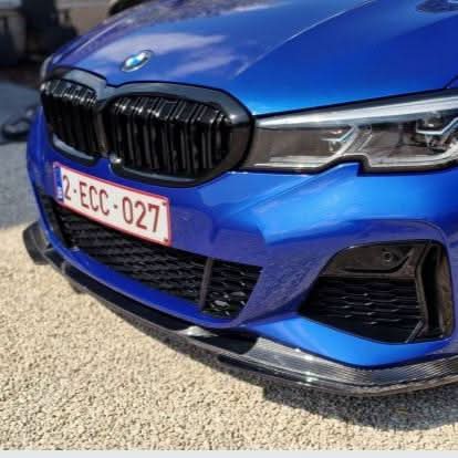 V Style Carbon Fibre Front Splitter for BMW G20 G21 3 Series Pre-LCI M Sport 19-22