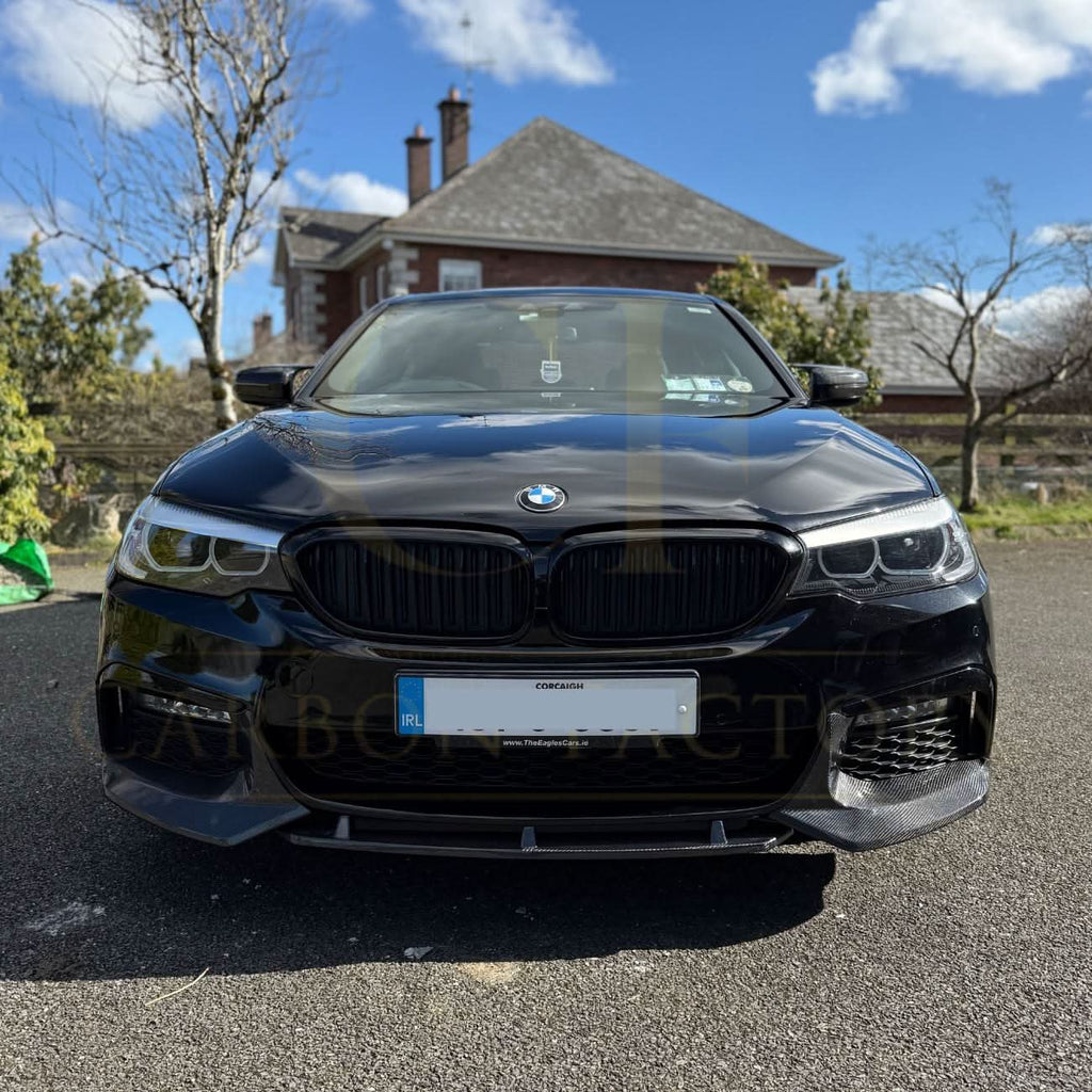 V Style Carbon Fibre Front Splitter for BMW G30 5 Series M Sport 17-20