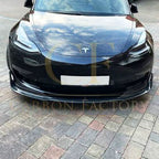 V Style Carbon Fibre Front Splitter for Tesla Model 3 16-23