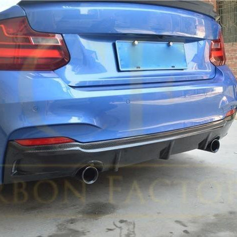 V Style Carbon Fibre Rear Diffuser for BMW F22 2 Series M Sport 14-21