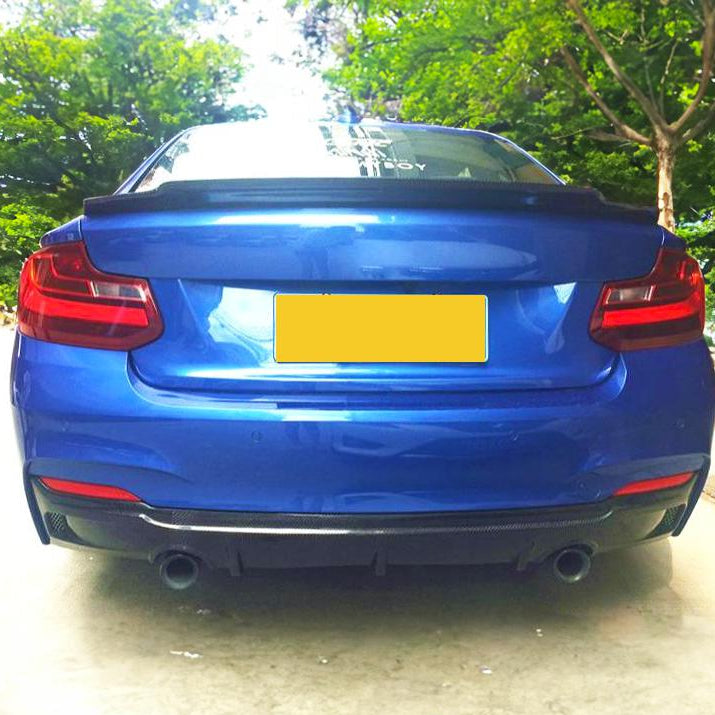 V Style Carbon Fibre Rear Diffuser for BMW F22 2 Series M Sport 14-21