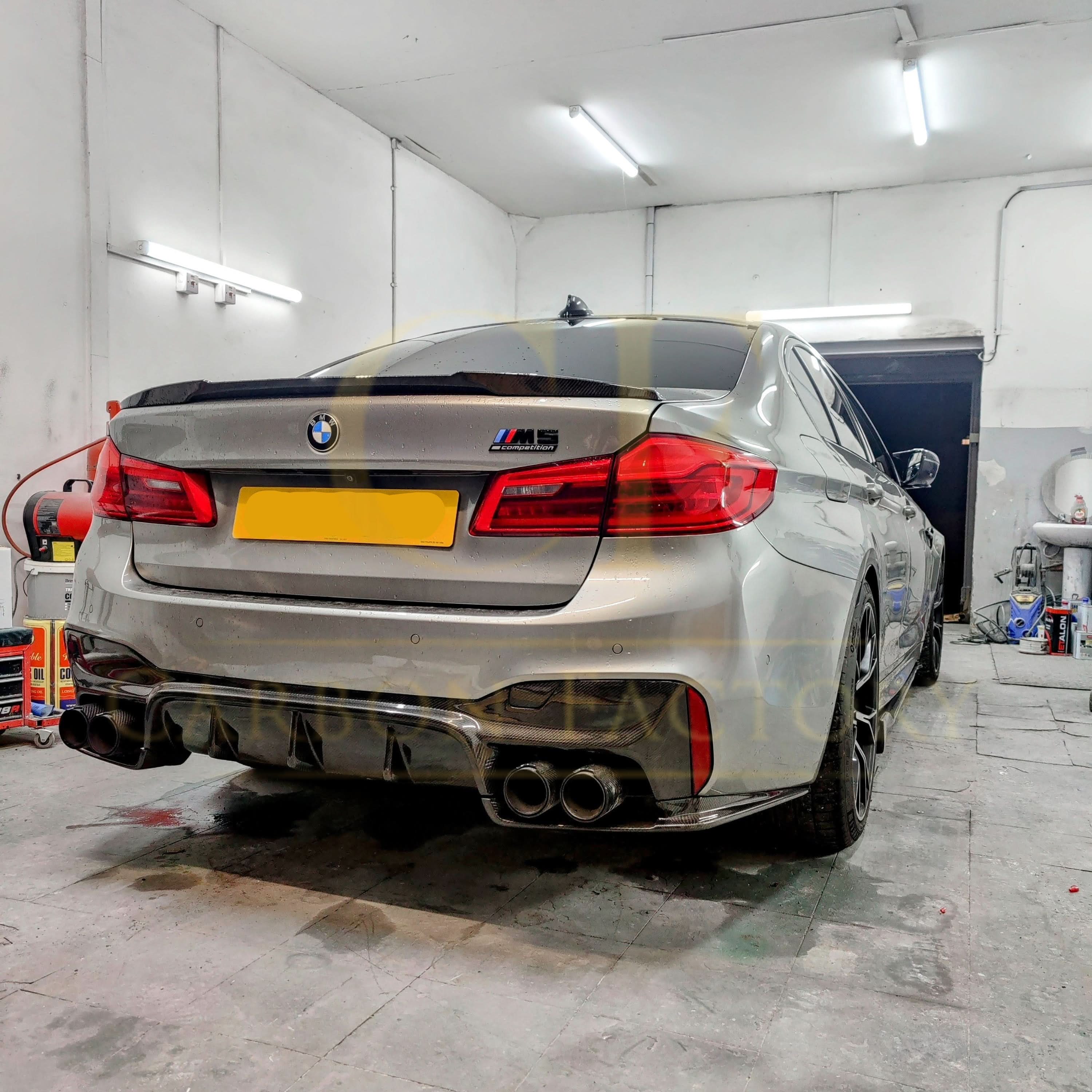 V Style Carbon Fibre Rear Diffuser for BMW G30 G31 5 Series M Sport F90 M5 17-23