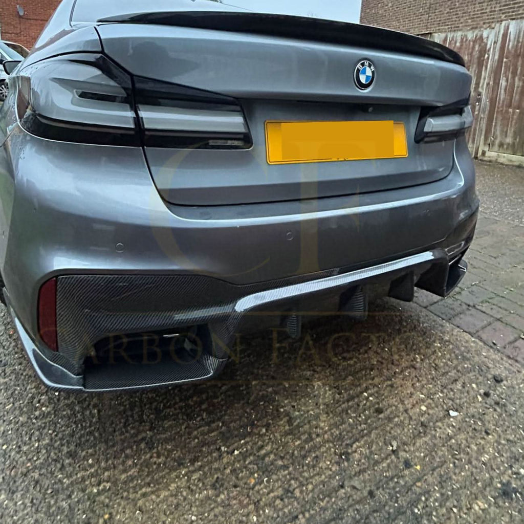 V Style Carbon Fibre Rear Diffuser for BMW G30 G31 5 Series M Sport F90 M5 17-23