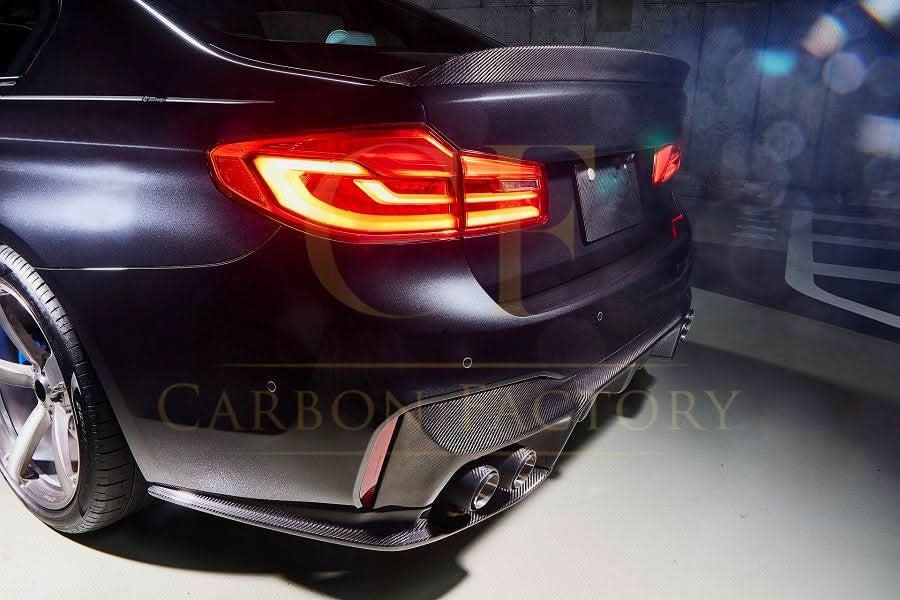 V Style Carbon Fibre Rear Diffuser for BMW G30 G31 5 Series M Sport F90 M5 17-23
