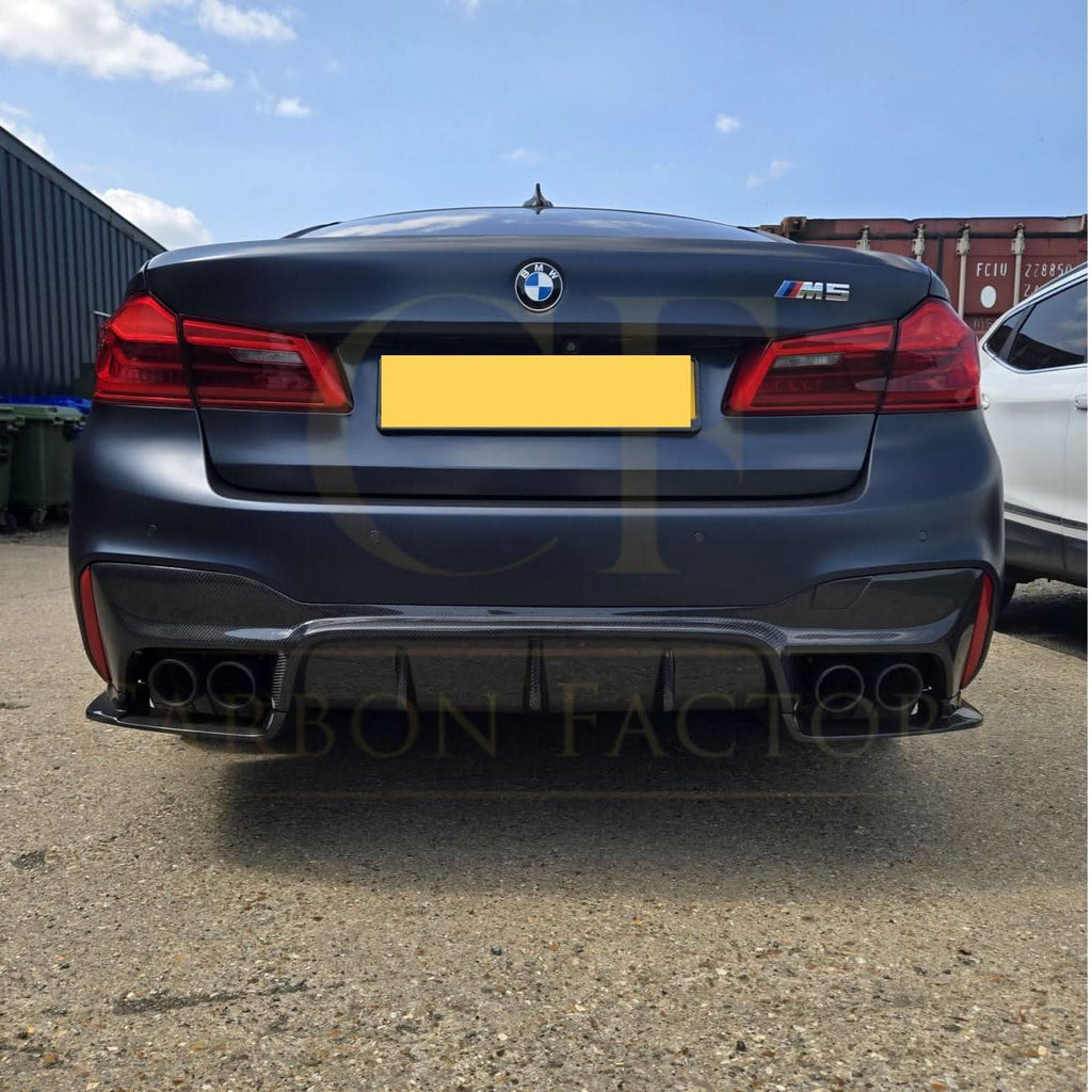 V Style Carbon Fibre Rear Diffuser for BMW G30 G31 5 Series M Sport F90 M5 17-23