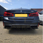 V Style Carbon Fibre Rear Diffuser for BMW G30 G31 5 Series M Sport F90 M5 17-23