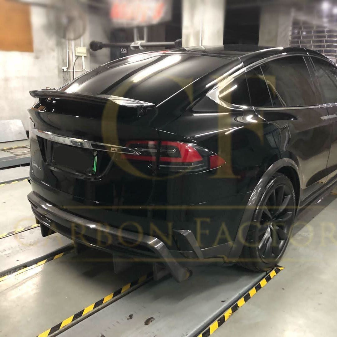 V Style Carbon Fibre Rear Diffuser for Tesla Model X 16-Present
