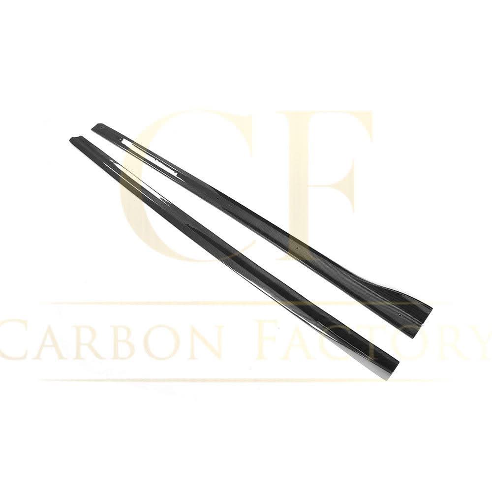 V Style Carbon Fibre Side Skirts for Audi A3 Hatchback S Line 13-15