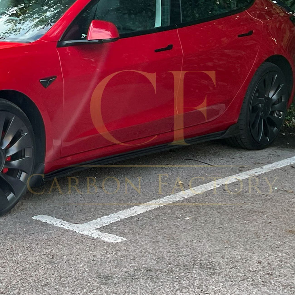 V Style Carbon Fibre Side Skirts for Tesla Model 3 16-23