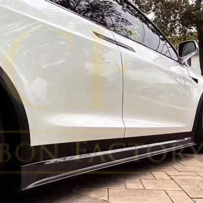 V Style Carbon Fibre Side Skirts for Tesla Model X 16-Present