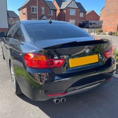 V Style Gloss Black Boot Spoiler for BMW 4 Series F32 Coupe 14-20
