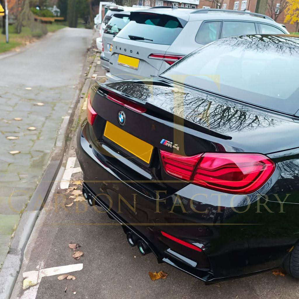 V Style Gloss Black Boot Spoiler for BMW 4 Series F33 Convertible inc F83 M4 14-20