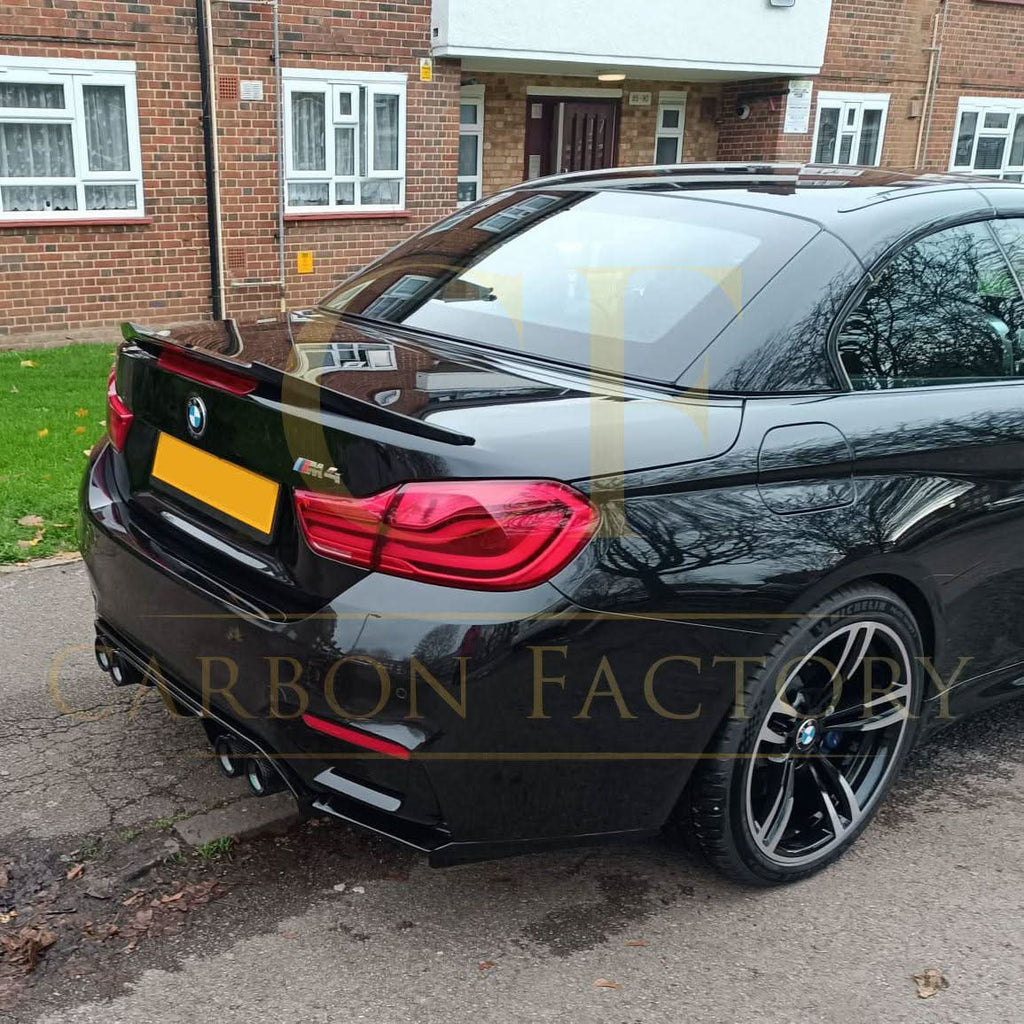 V Style Gloss Black Boot Spoiler for BMW 4 Series F33 Convertible inc F83 M4 14-20
