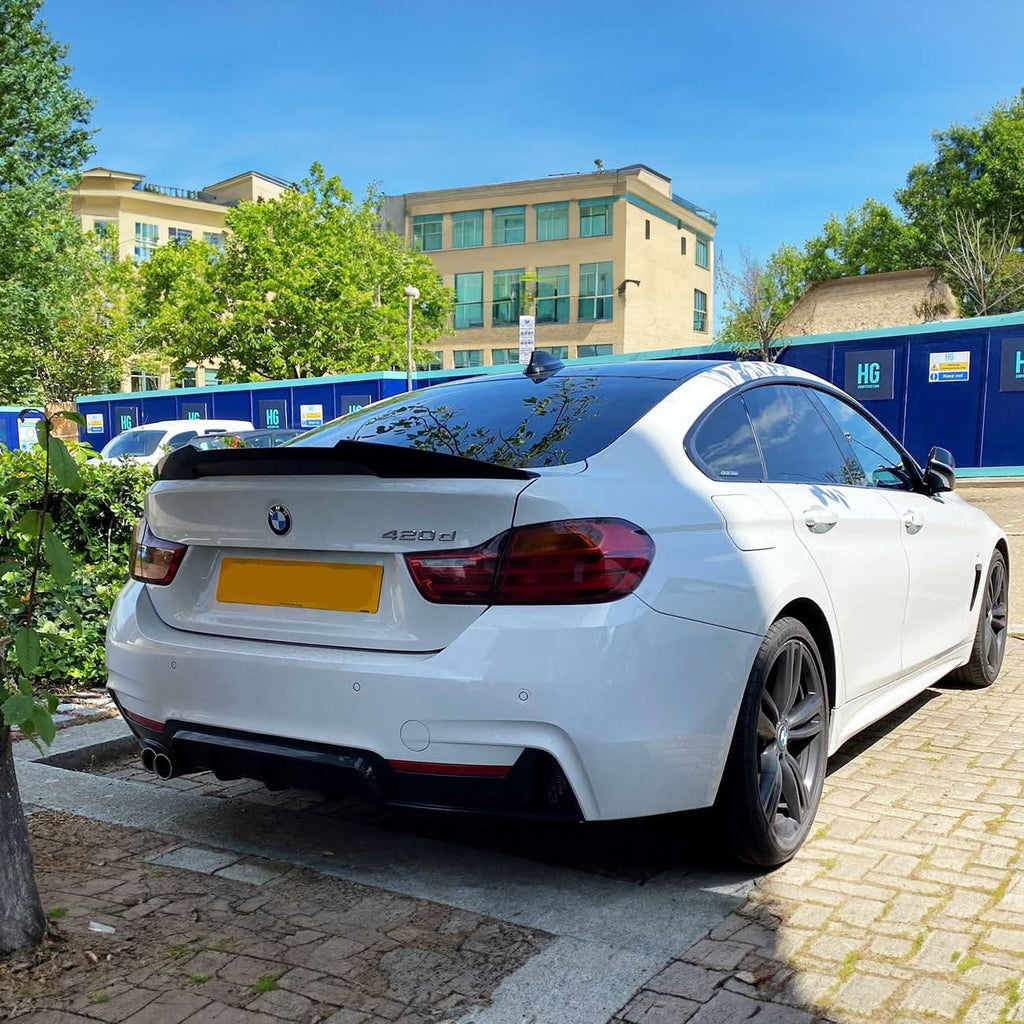 V Style Gloss Black Boot Spoiler for BMW 4 Series F36 Gran Coupe 14-20