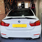 V Style Gloss Black Boot Spoiler for BMW F82 M4 Coupe 14-20