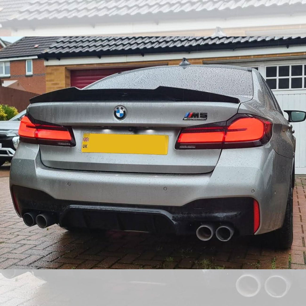 V Style Gloss Black Boot Spoiler for BMW G30 5 Series inc F90 M5 17-24