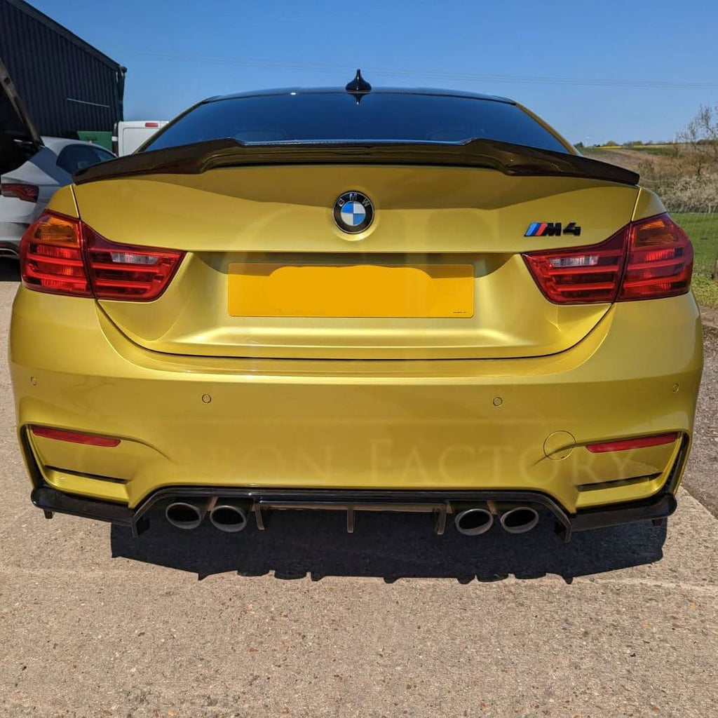V Style Gloss Black Rear Diffuser for BMW F80 M3 F82 F83 M4 14-20