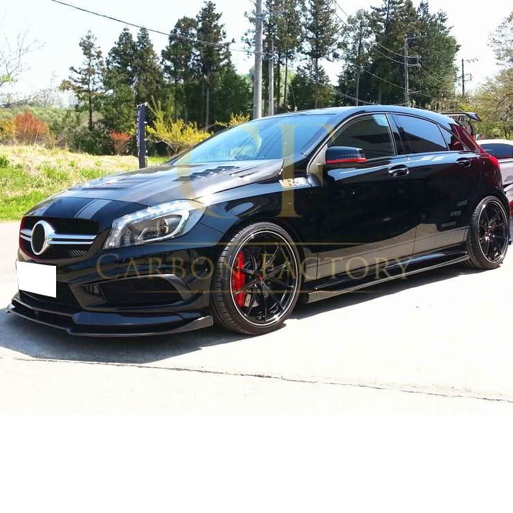 VRS Style Carbon Fibre Front Splitter for Mercedes Benz W176 A Class & A45 13-15